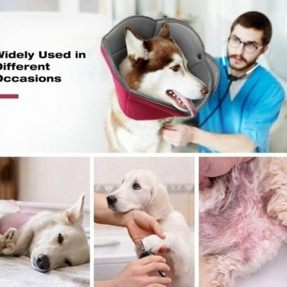 Kuoser dog cone,adjustable dog cone collar red size XL new - Picture 6 of 6